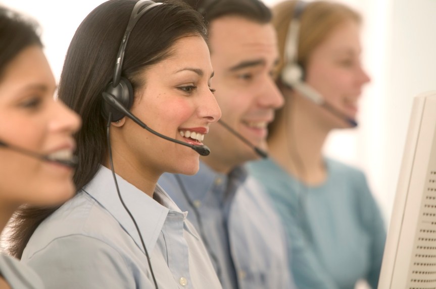 Smiling Telemarketer