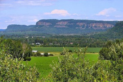 The Nor'Wester Mountain Range, as seen from Neebing Township, Thunder Bay District, Ontario, Canada.
