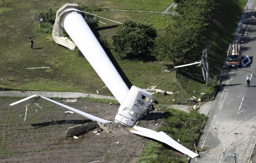 Weather Wages War on Wind Power: Typhoon Topples Turbine in&nbsp;Japan