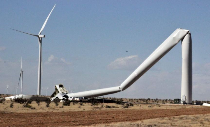 Another Wind Power Fail: Stiff Breeze Flattens Giant Wind Turbine in New&nbsp;Mexico