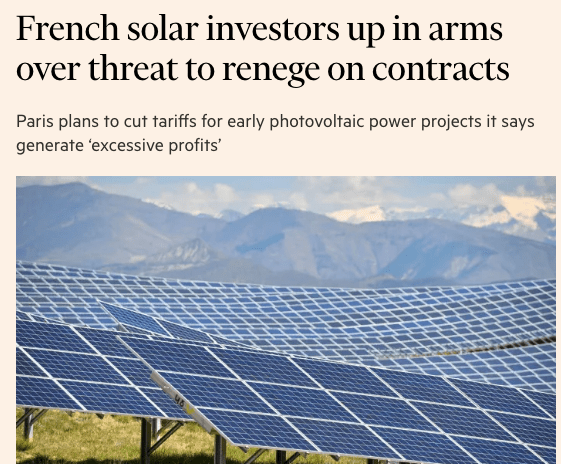 Solar Smashed: French Solar ‘Industry’ Furious At Plan to Slash Annual €2 Billion Subsidy&nbsp;Bill